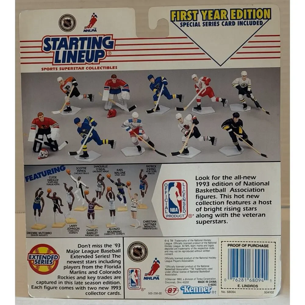 Vintage 1993 Kenner NHL Starting Lineup Eric Lindros PA NOS FREE SHIPPING